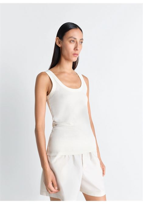 rib tank top woamn cream LEMAIRE | TS0001 LJ1016WH048